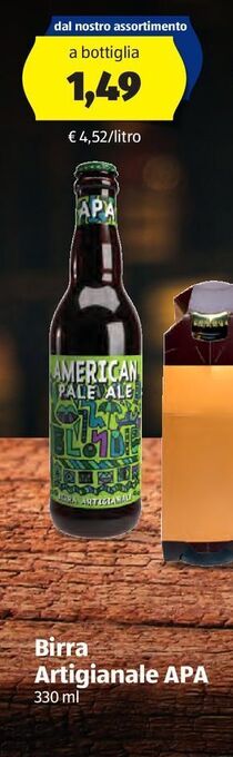 ALDI Birra artigianale apa offerta