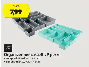 ALDI Organizer per cassetti, 9 pezzi offerta