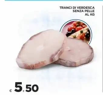 Tranci di verdesca senza pelle al kg