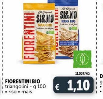 Deco Superstore Fiorentini bio triangolini g 100 riso mais offerta