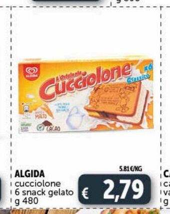 Deco Maxistore Algida cucciolone 6 snack gelato g 480 offerta