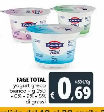 Deco Supermercati Yogurt greco fage total offerta