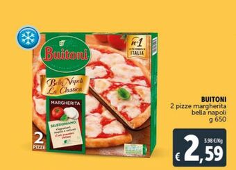 Deco Market Buitoni 2 pizze margherita bella napoli g 650 offerta