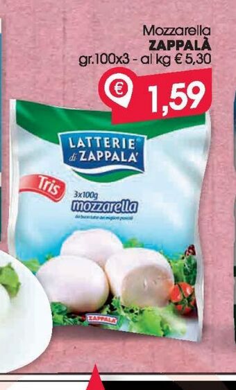 Mozzarella zappalà gr 100 x3