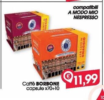 Despar Caffè borbone capsule x70+10 offerta