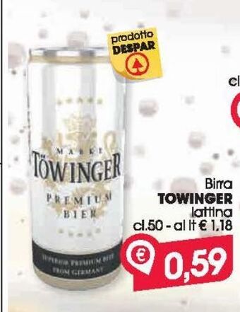 Despar Birra towinger lattina cl 50 offerta