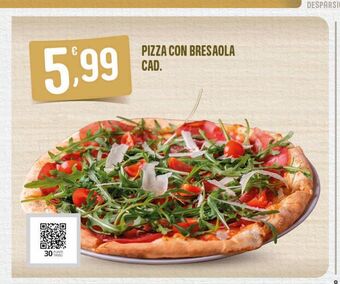 Eurospar Pizza con bresaola cad offerta