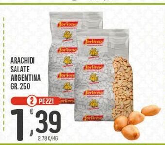 Eurospar Arachidi salate argentina gr 250 offerta