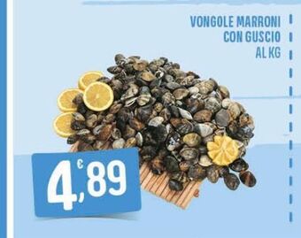 Eurospar Vongole marroni con guscio al kg offerta