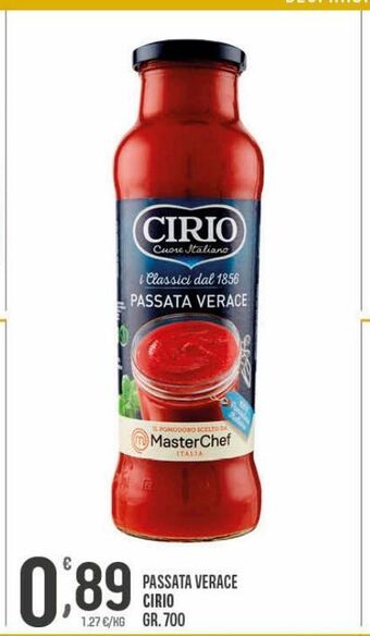 Eurospar Passata verace cirio gr 700 offerta