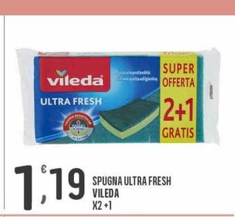 Eurospar Spugna ultra fresh vileda x2 +1 offerta
