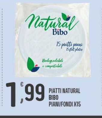 Piatti natural bibo piani/fondi x15