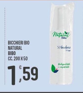 Eurospar Bicchieri bio natural bibo cc 200x50 offerta