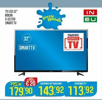 Eurospar Tv led 32'' bolva s-322110 smart tv offerta