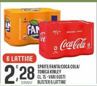 Eurospar Coca-cola sprite fanta tonica kinley cl 15 vari gusti offerta