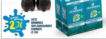 Eurospar Latte parzialmente scremato granarolo lt 1x4 offerta
