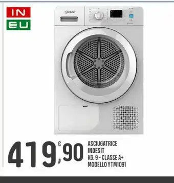 Asciugatrice indesit kg 9 classe a+ modello ytm1091