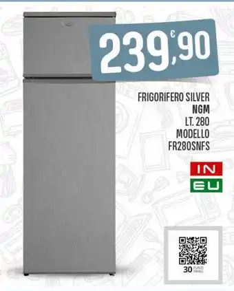 Eurospar Frigorifero silver ngm lt 280 modello fr280snfs offerta