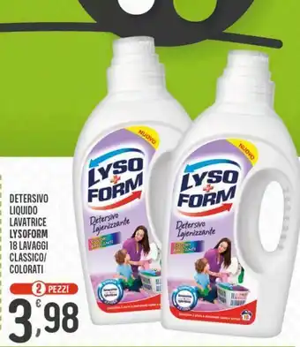 Despar Detersivo liquido lavatrice lysoform 18 lavaggi classico/colorati offerta