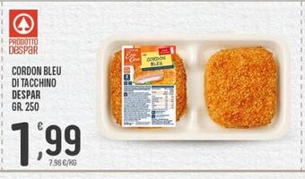 Despar Cordon bleu di tacchino despar gr 250 offerta