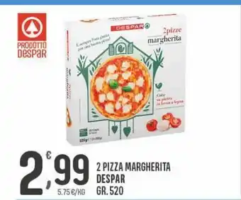 Despar 2 pizza margherita despar gr 250 offerta