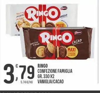 Despar Ringo gr 320x2 vaniglia/cacao offerta