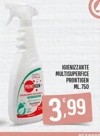 Despar Igienizzante multisuperficie prontigen ml 750 offerta