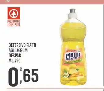Despar Detersivo per piatti despar agli agrumi ml 750 offerta