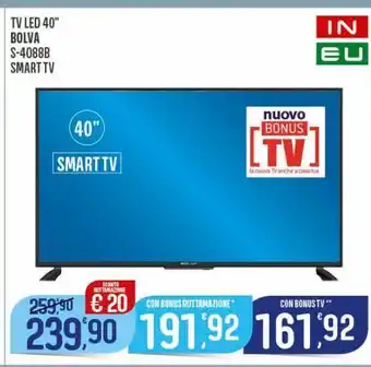 Despar Tv led 40'' bolvas-4088b smart tv offerta