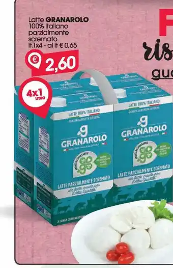 Despar Latte parzialmente scremato granarolo 100% italiano lt 1x4 offerta