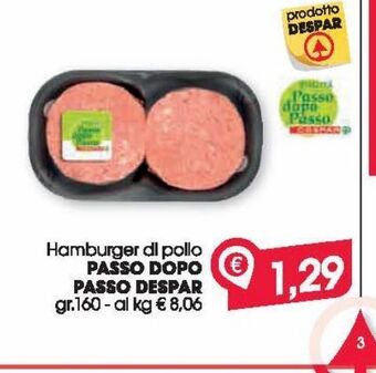 Despar Hamburger di pollo passo dopo passo despar gr 160 offerta