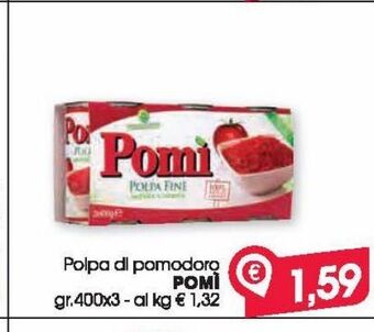Despar Polpa di pomodoro pomì gr 400x3 offerta
