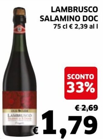Lambrusco Salamino Doc 75 cl