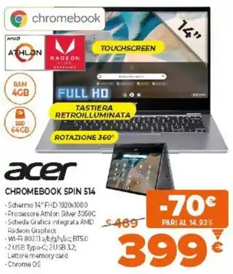 Expert acer Chromebook Spin 514 offerta