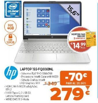 Expert Hp Laptop 15S-FQ0069NL offerta