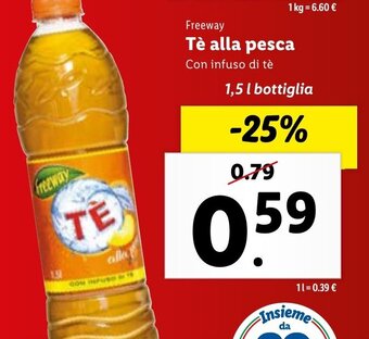 Lidl Freeway Tè alla pesca 1,5 L offerta