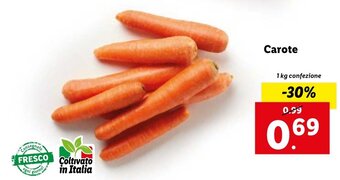 Lidl Carote 1 kg offerta
