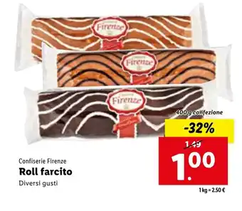 Lidl Confiserie Firenze Roll farcito 400 g offerta