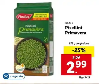 Lidl Findus Pisellini Primavera 875 g offerta