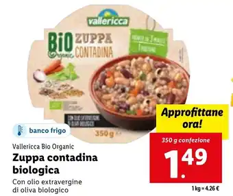 Lidl Vallericca Bio Organic Zuppa contadina biologica 350 g offerta