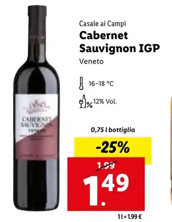 Casale ai Campi Cabernet Sauvignon IGP Veneto 0,75 L