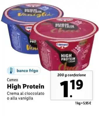 Lidl Cameo High Protein Crema al cioccolato o alla vaniglia 200 g offerta