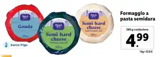 Lidl Formaggio a pasta semidura 380 g offerta