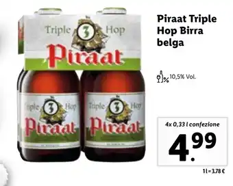 Piraat Triple Hop Birra belga 4x 0,33 L