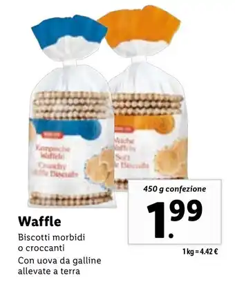 Lidl Waffle Biscotti morbidi o croccanti 450 g offerta
