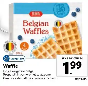 Lidl Waffle Dolce originale belga Preparali in forno o net tostapane 320 g offerta