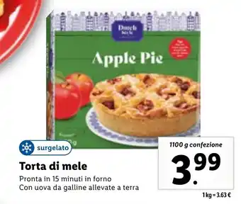 Lidl Torta di mele Pronta in 15 minuti in forno 1100 g offerta