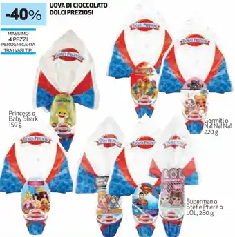 Coop -40% Dolci Preziosi Uovo di Cioccolato offerta