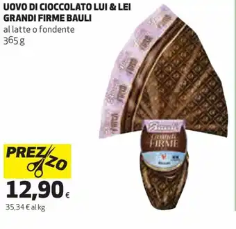 Coop Bauli Grandi Firme Uovo di Cioccolato Lui & Lei 365 g offerta