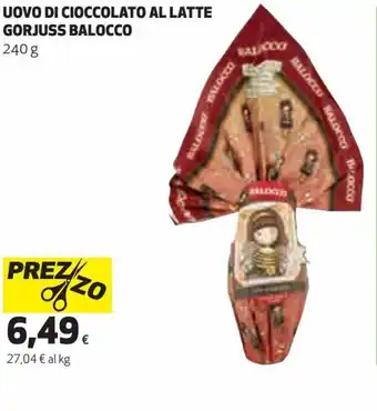 Coop Balocco Gorjuss Uovo di Cioccolato Al Latte 240 g offerta